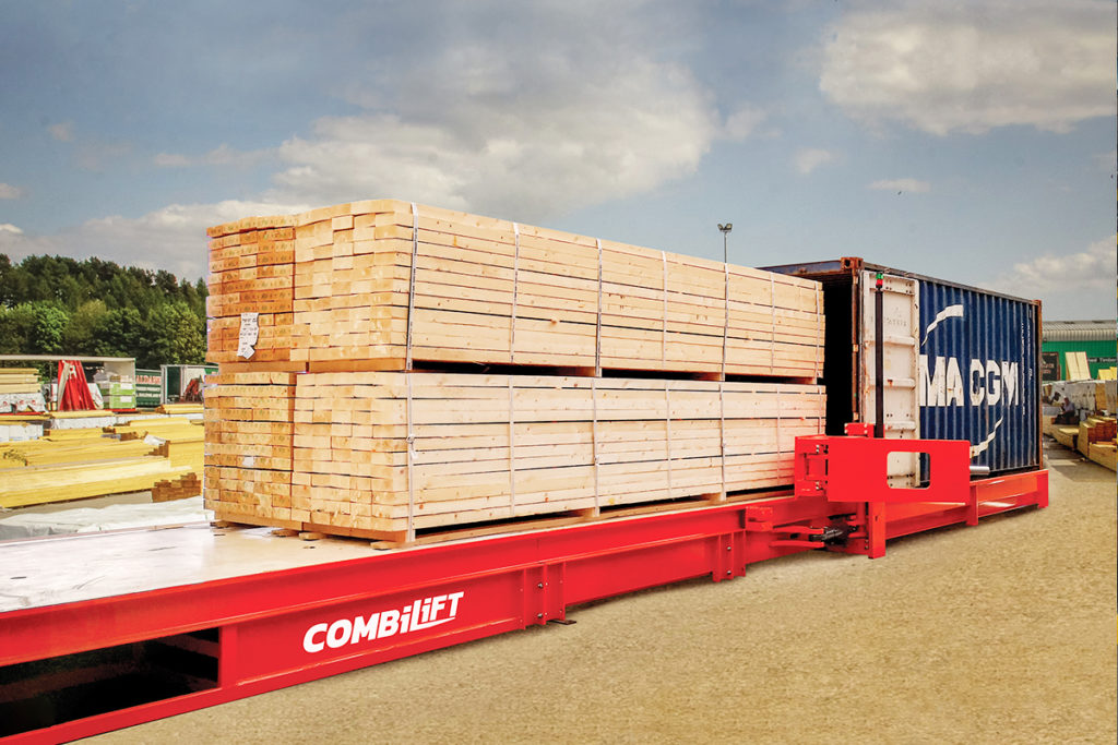 Container slip-sheet for quicker and easier mechanised loading